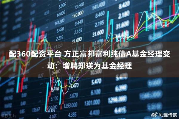 配360配资平台 方正富邦富利纯债A基金经理变动：增聘郑瑛为基金经理