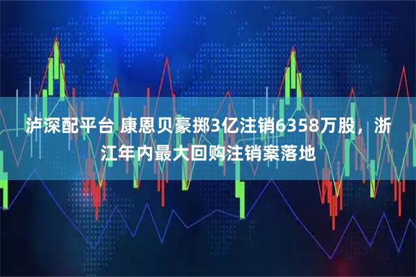 泸深配平台 康恩贝豪掷3亿注销6358万股，浙江年内最大回购注销案落地